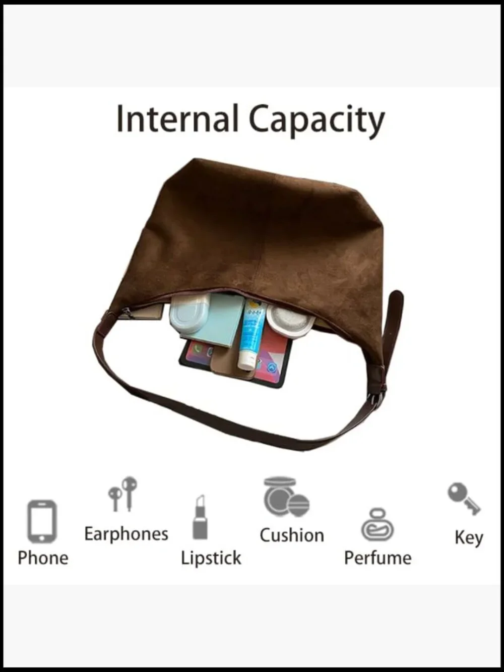 Dumpling Bag Vintage Convertible Spacious Crossbody Hobo Suede PU Shoulder